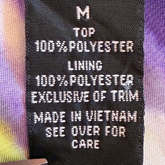 Vintage Y2K BCX Purple Abstract Babydoll Tank | Coquette Fairycore Empire Waist - Picture 14 of 14